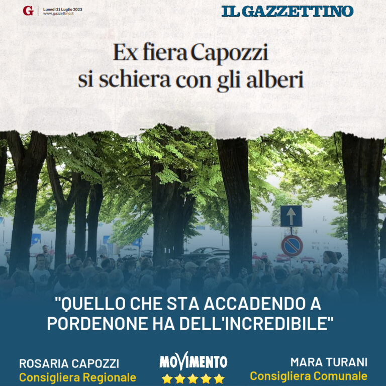 “Quello che sta accadendo a Pordenone per quando riguarda l’area dell’ex fiera ha dell’incredibile”