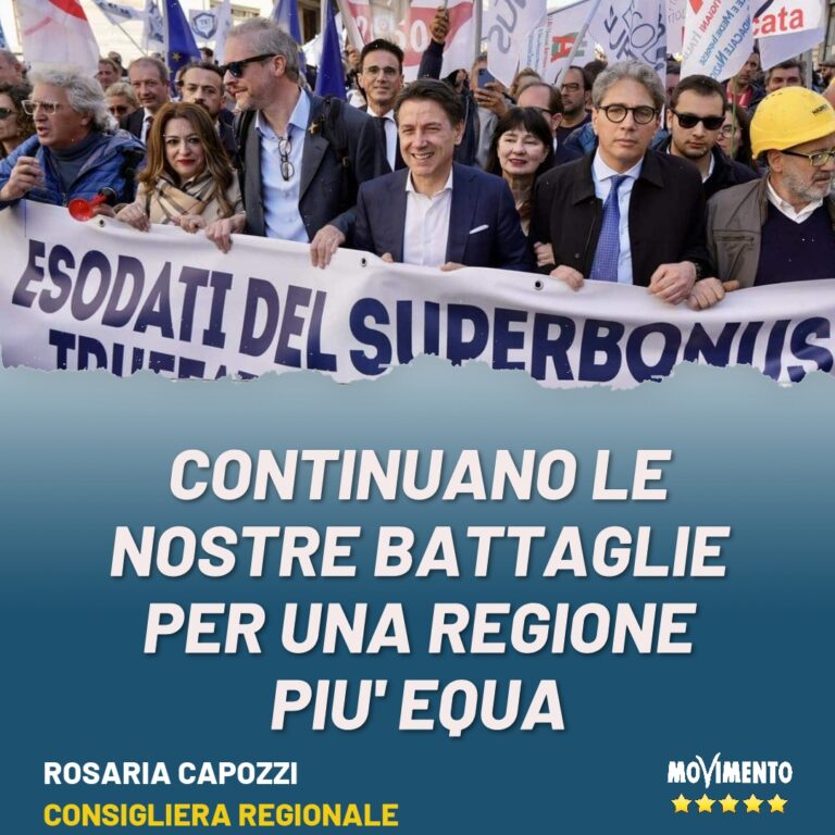 Capozzi M5S: “Sui crediti incagliati del Superbonus, l’Assessore Zilli non si esprime sulle nostre sollecitazioni