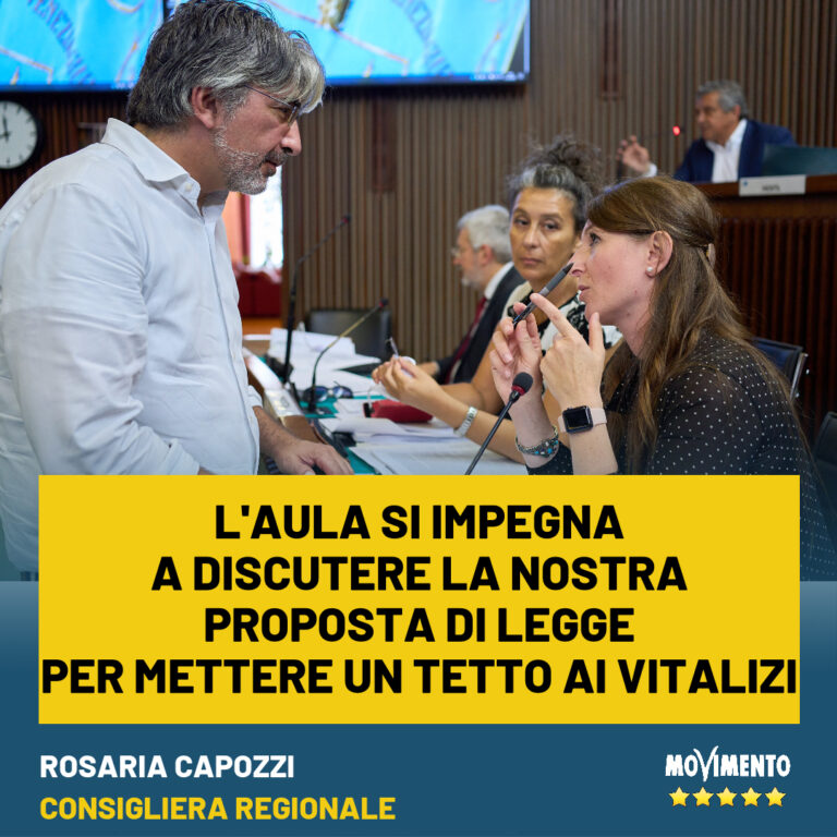 Capozzi M5S: “Il Consiglio Regionale si impegna a intervenire sui vitalizi”