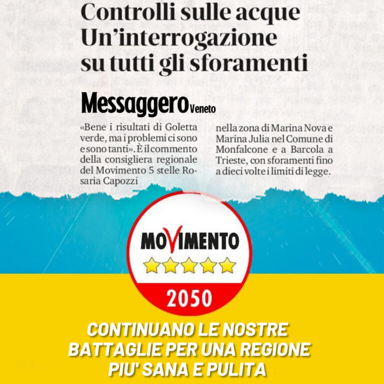 ACQUE INQUINATE “Goletta Verde ci dice che il 10% dei campioni esaminati sono oltre i limiti, i problemi restano e le ordinanze restrittive pure”