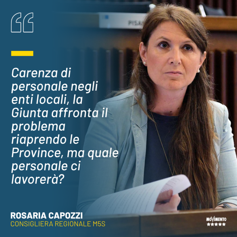 Enti locali, Capozzi: Assessore scopre solo oggi fuga dipendenti