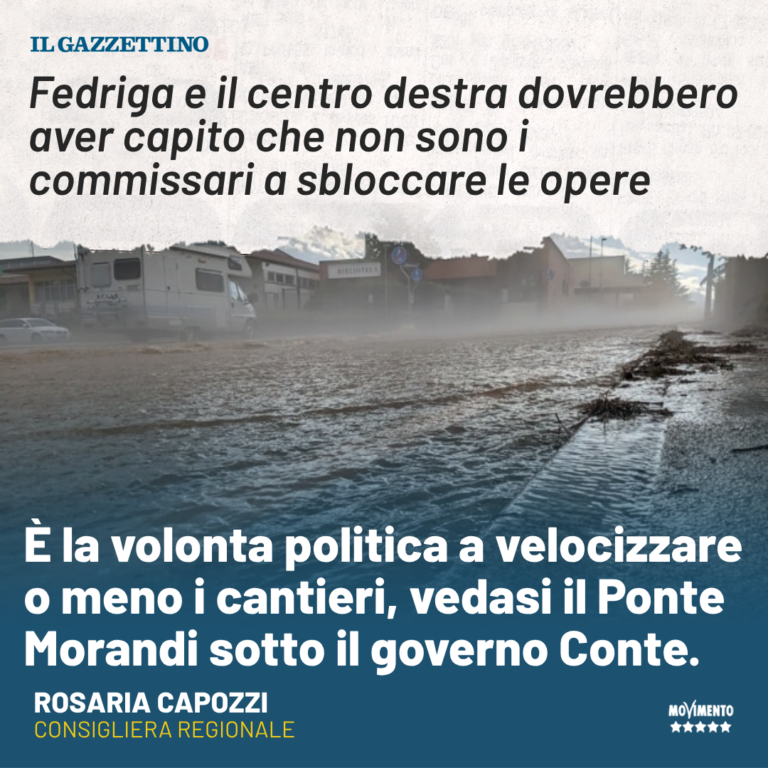 Maltempo, Capozzi: Senza volontà politica non serve commissario