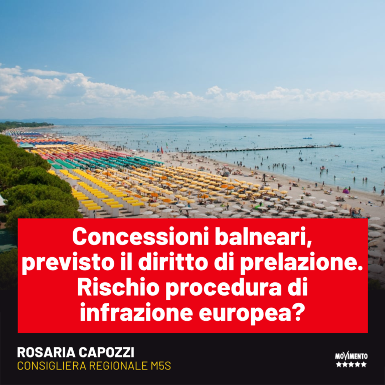 Concessioni balneari, Capozzi: Si rischia una procedura di infrazione UE