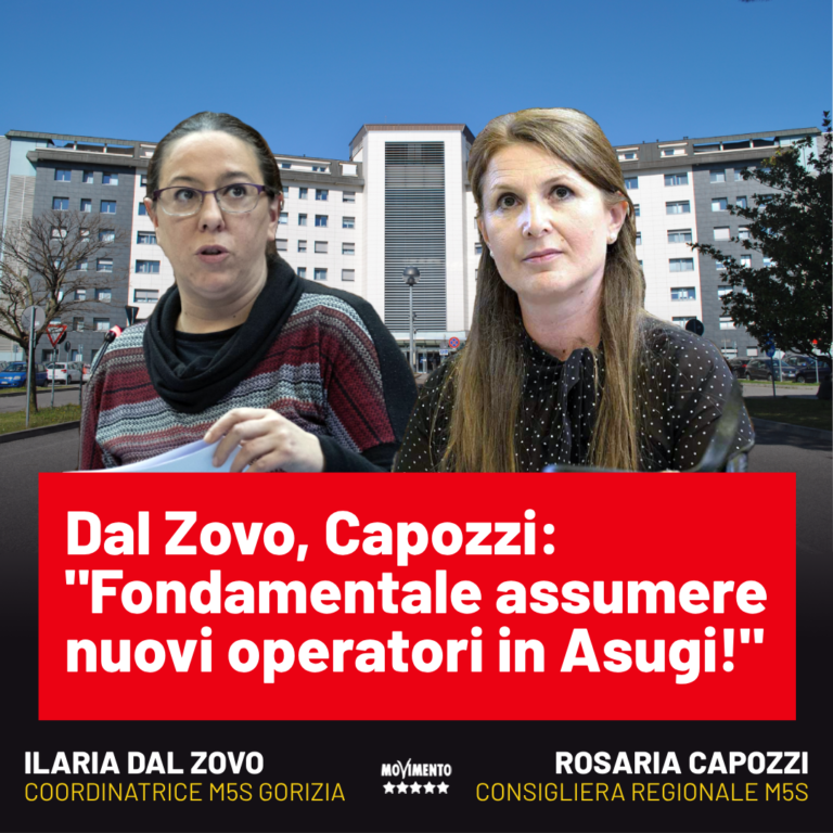 Asugi, Dal Zovo e Capozzi: Carenza personale, assumere operatori in Asugi