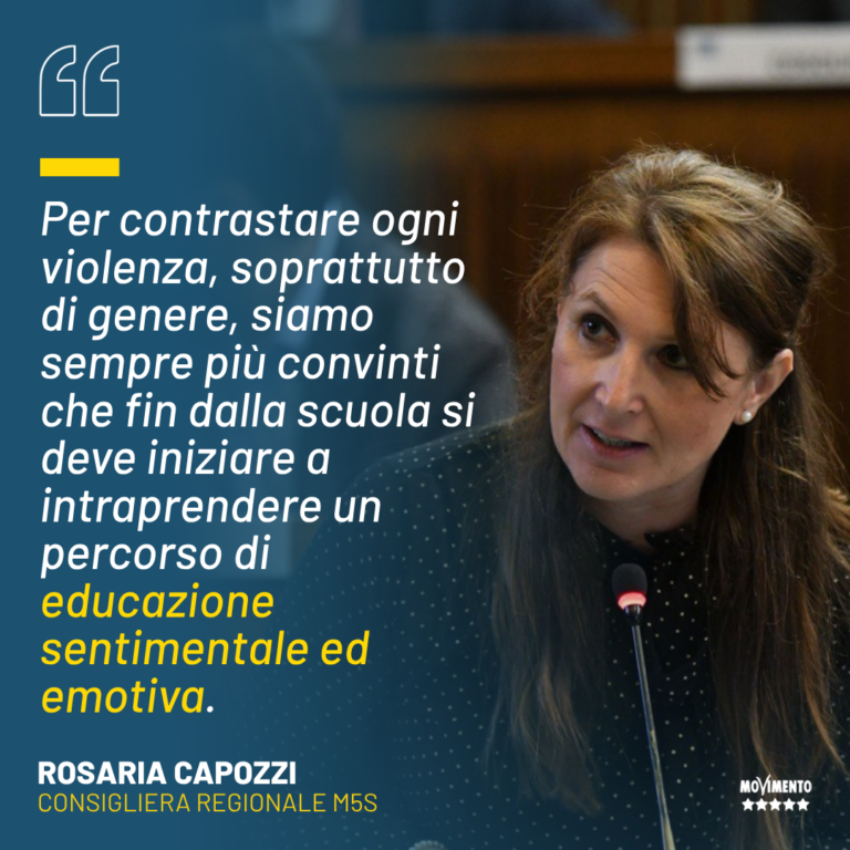 Violenza di genere, Capozzi: Scuole importanti per educazione sentimentale