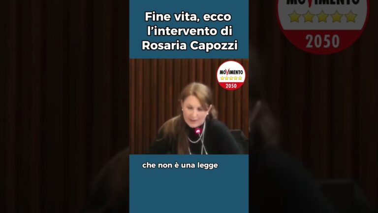 [Video] Fine vita, Capozzi: colmare vuoto normativo che danneggia deboli