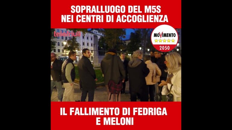 Migranti, Colucci (M5S): In FVG ennesima conferma fallimento di Meloni e Fedriga