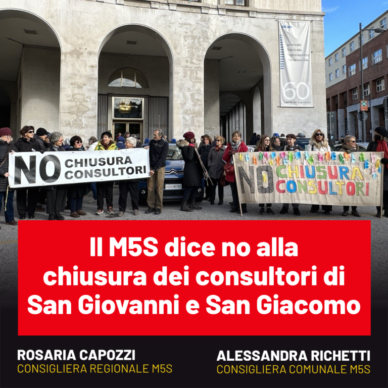 Capozzi e Richetti: Il M5S dice no alla chiusura dei consultori di San Giovanni e San Giacomo