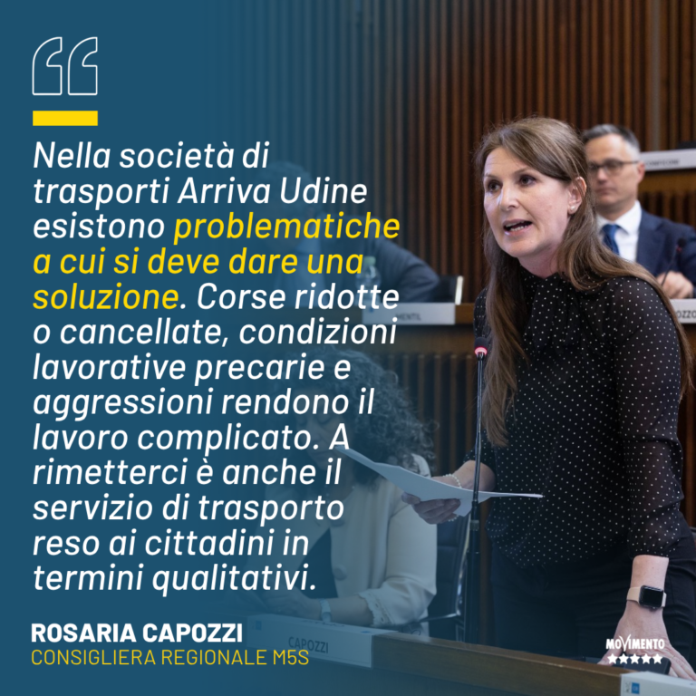 Trasporto pubblico locale, Capozzi: massima attenzione alle esigenze dei lavoratori di Arriva Udine