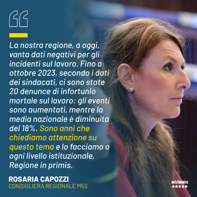 Incidenti sul lavoro, Capozzi: Troppi casi, necessaria prevenzione