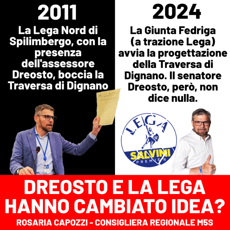 Capozzi: Traversa di Dignano inutile, lo sosteneva anche la Lega di Dreosto