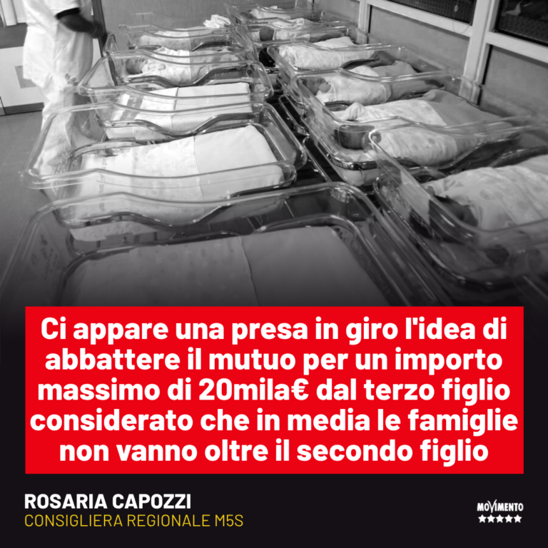 Famiglia, Capozzi: Aiuti da 3 figli in su, cittadini beffati