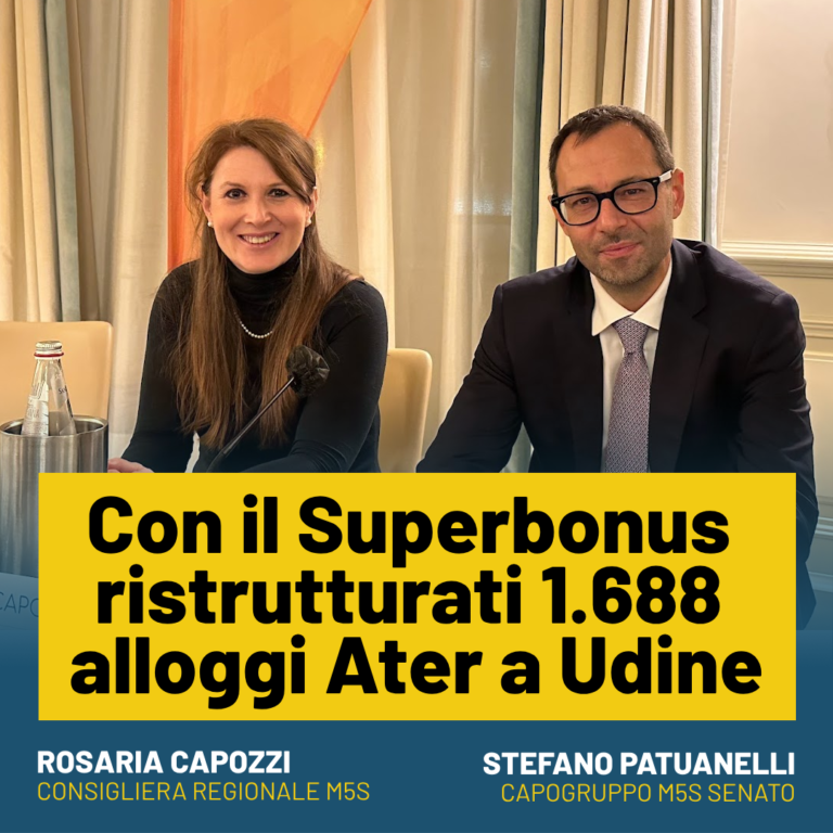 Edilizia, Capozzi e Patuanelli: Con il Superbonus 1700 alloggi Ater riqualificati