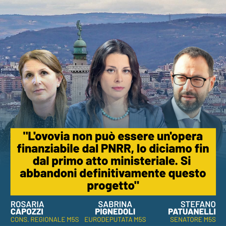 Pignedoli, Patuanelli e Capozzi: L’ovovia non può essere un’opera finanziabile dal PNRR