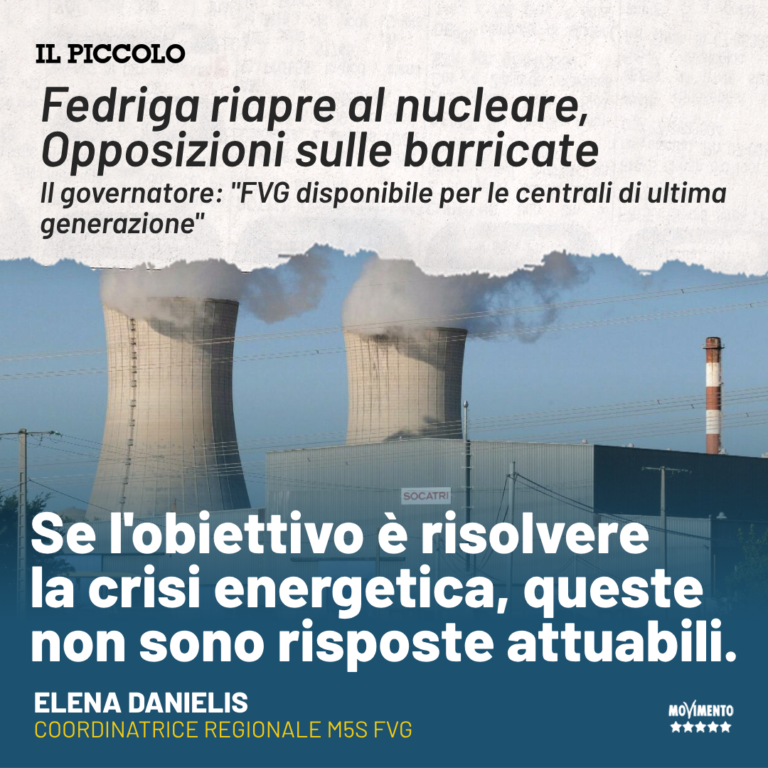 Nucleare, Danielis: Se l’obiettivo è risolvere la crisi energetica, queste non sono risposte attuabili