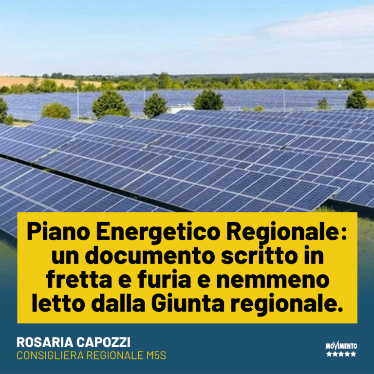 Piano energetico, Capozzi: Documento scritto in fretta e furia