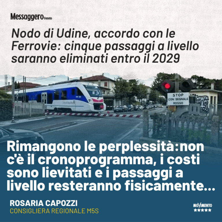 Nodo di Udine, Capozzi: Nuova intesa ma restano le perplessità