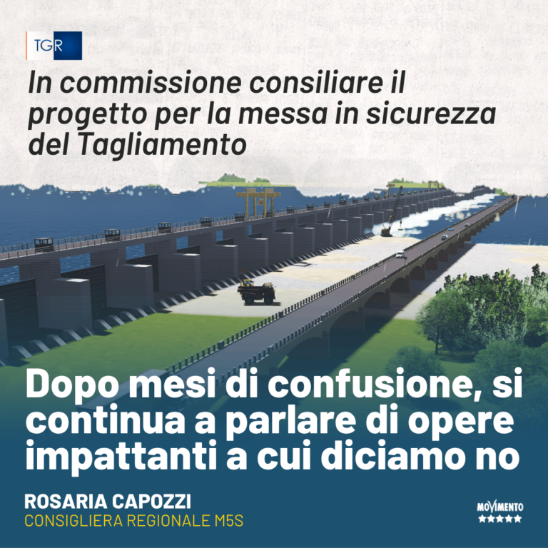 Tagliamento, Capozzi: No opere impattanti, prevalga tema sicurezza