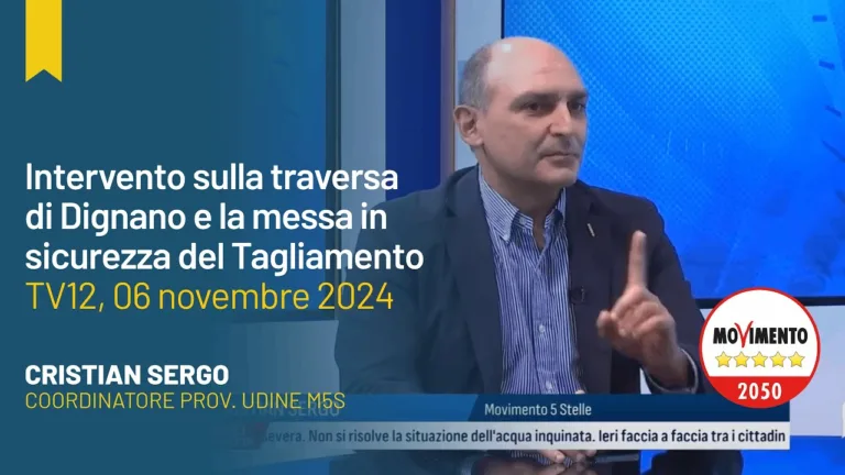 [Video] Cristian Sergo sulla messa in sicurezza del Tagliamento