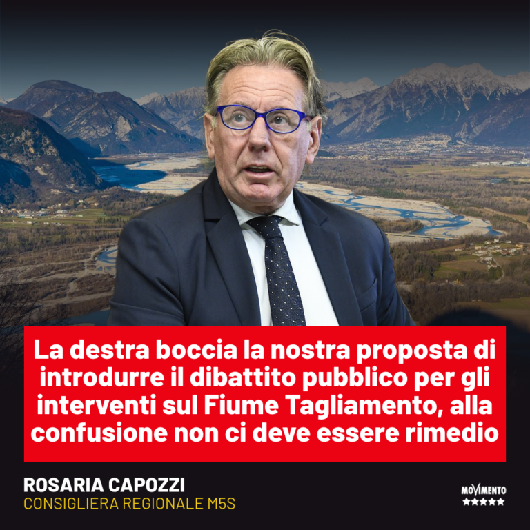 Bilancio, Capozzi: Tagliamento, bocciata nostra proposta avvio dibattito pubblico