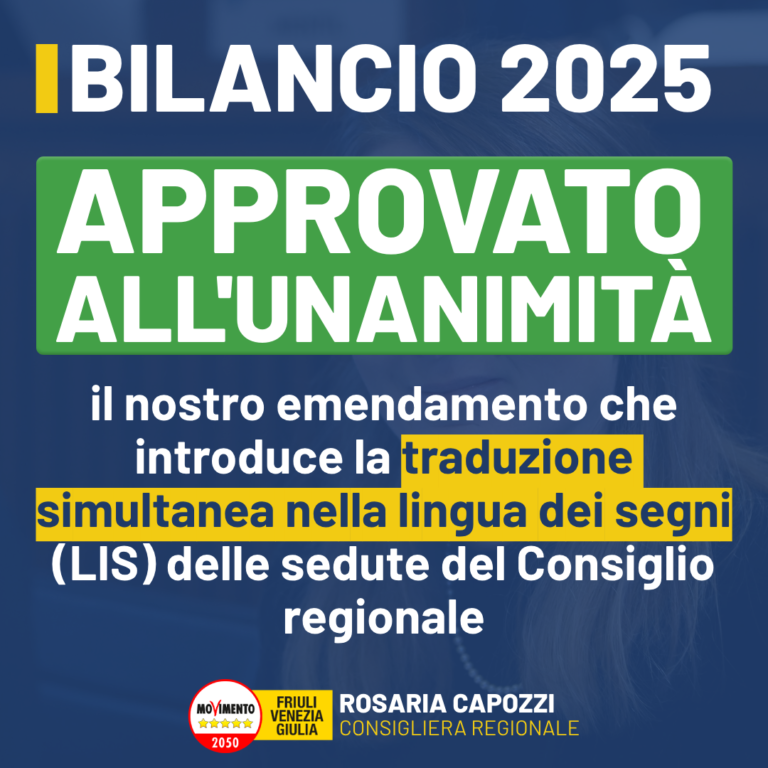 Bilancio, Capozzi: Disabilità uditive, ok unanime a nostro emendamento