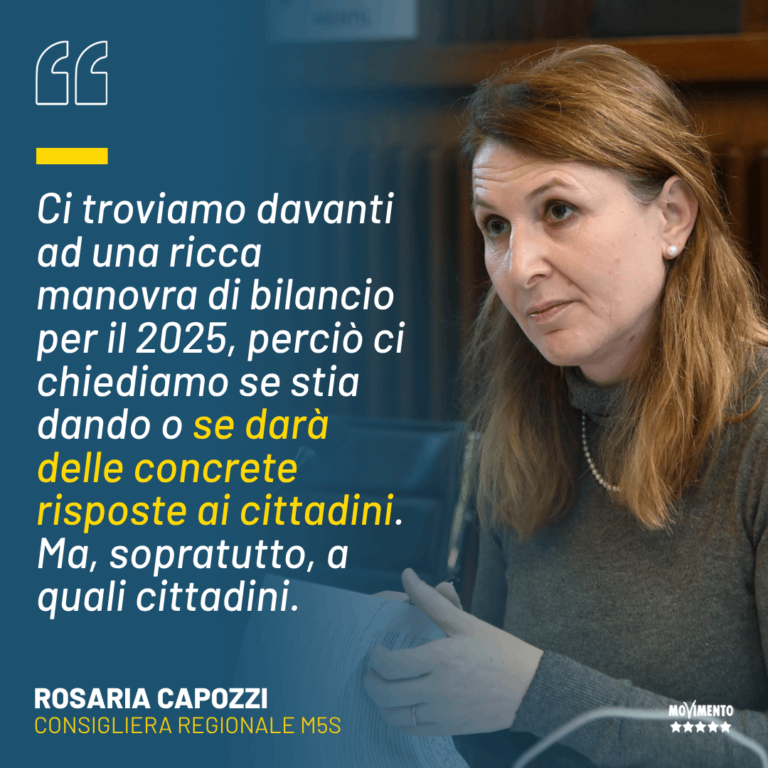 Bilancio 2025, Capozzi: Manovra ricca, ma sia efficace per i cittadini