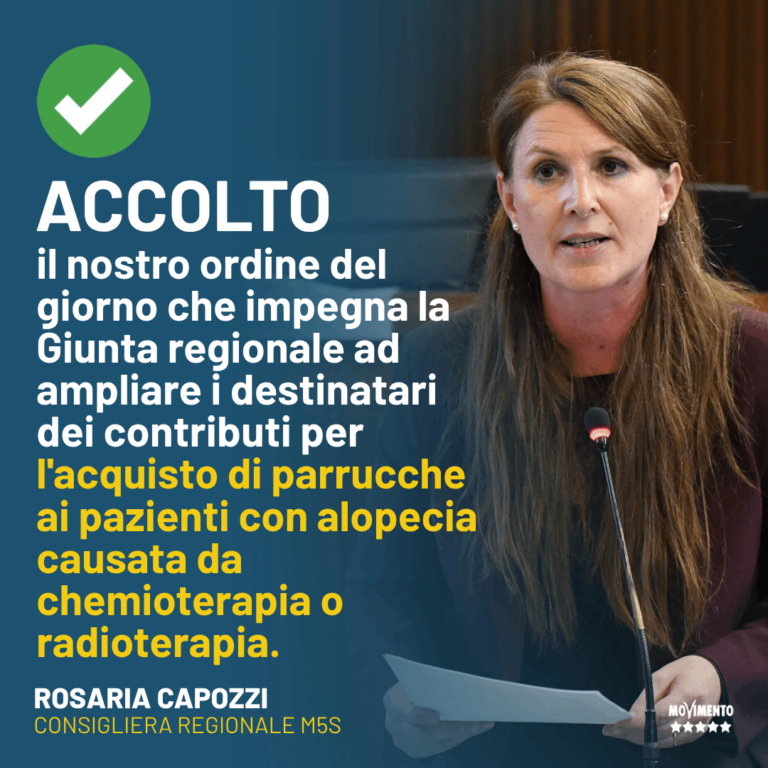 Bilancio, Capozzi: Pazienti oncologici, miglioriamo erogazione contributi acquisto parrucche