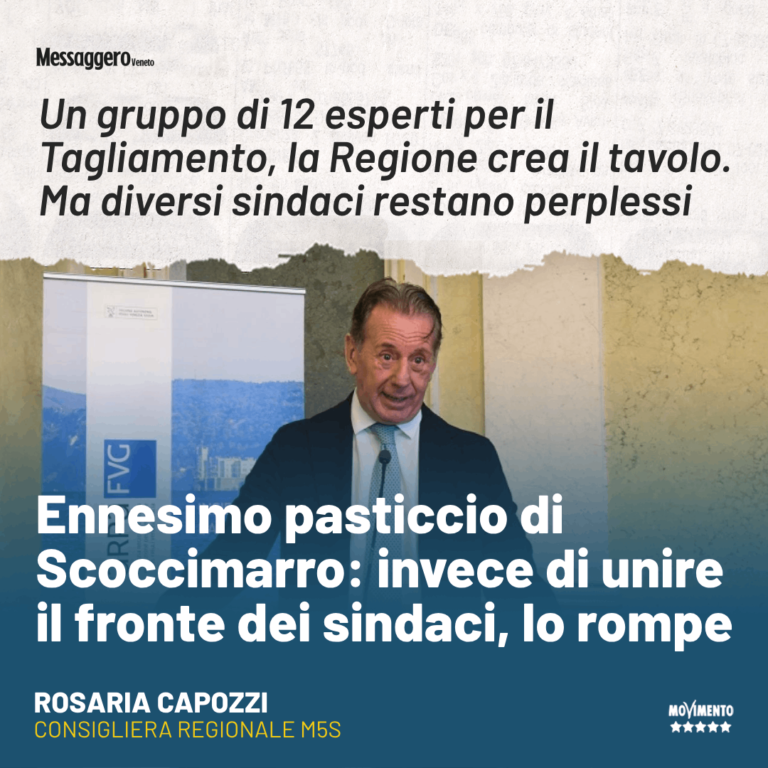 Tagliamento, Capozzi: Scoccimarro confuso rompe fronte sindaci