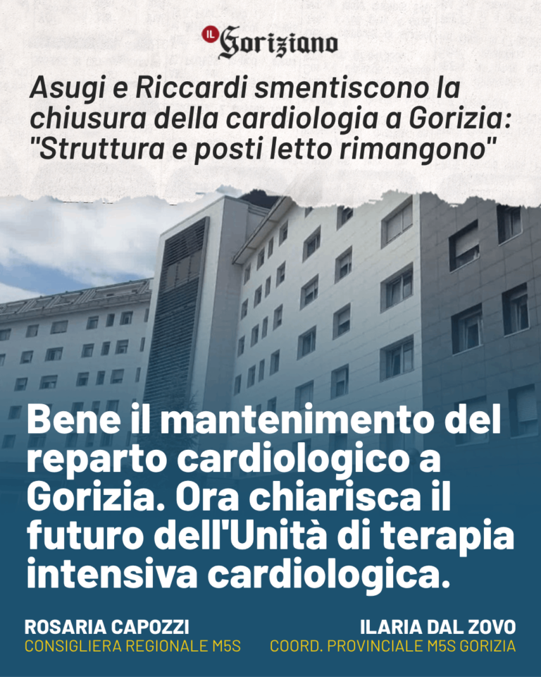 Sanità, Capozzi-Dal Zovo: Bene mantenimento reparto Cardiologia a Gorizia